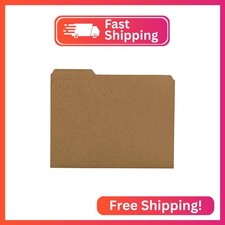 The File King 1/3-Cut Top Tab Kraft File Folders - Letter Size  Box of 100  US
