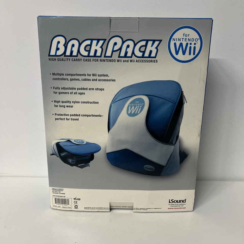 MOCHILA CONSOLA NINTENDO WII MOCHILA BOLSA LLEVAR VIAJE FUNDA ACOLCHADA Foto 3 de 3