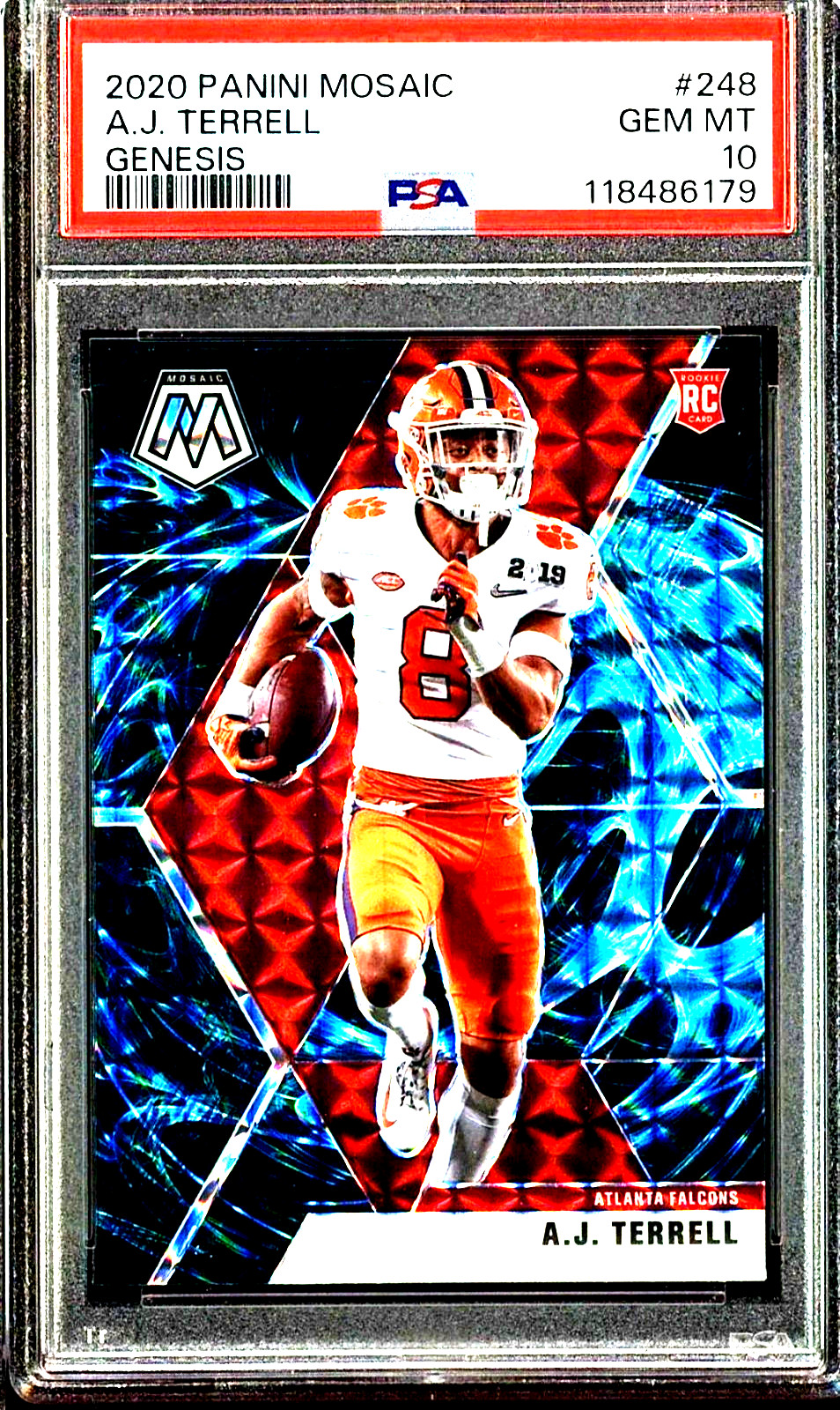 2020 Mosaic Genesis Prizm SSP #248 A.J. Terrell Rookie RC Falcons PSA 10 GEM MT!