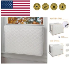 Indoor Air Conditioner Cover Double Insulation, Medium Beige