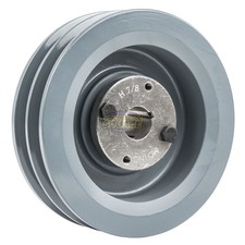 Cast Iron 6" Pulley Dual Groove B Section V Belt 5L with 7/8" Sheave Bushing