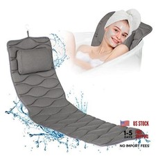 Full Body Bath Pillow, Bath Pillows for tub with 50x16 Inch Pack of 1 Gray