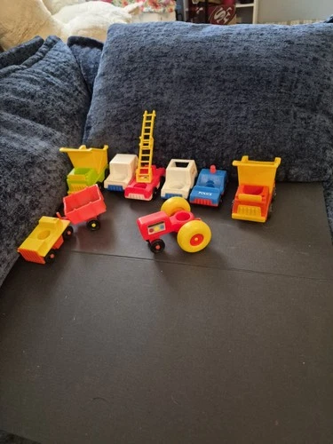 VTG Fisher Price Little People Work Vehicle Lot Of 9