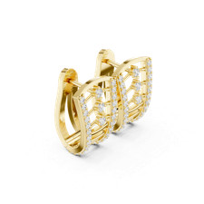 58p VVS1/D/Eccellente orecchino a cerchio elegante da sposa rotondo con diama...