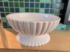 Jeanette Shell Pink Milk Glass Open Candy Dish 4 Toed Vintage