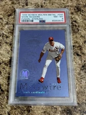 1999 SKYBOX MOLTEN METAL FUSION MARK MCGWIRE 179/500 (STERLING) #34F  PSA 8