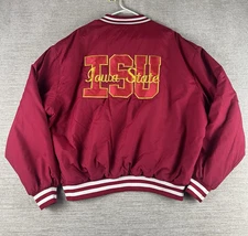 Vintage Swingster Size 2XL Iowa State ISU Nylon Snap Up Varsity/Coach Jacket USA
