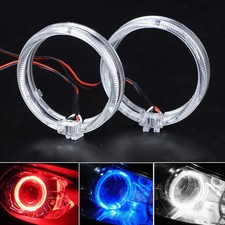 LED Angel Eyes White Red Blue Halo Ring Light Angel Eye Car Headlamp DRL Lens