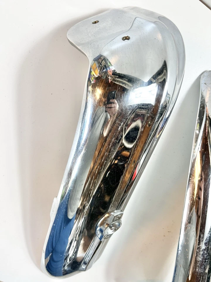 Oldsmobile Pontiac Buick 1957-1958 asiento eléctrico moldura lateral cromo izquierdo derecho Foto 3 de 4