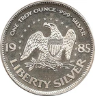 1985 A-Mark 1oz Silver Round /Coin with Liberty Bell & American Silver Eagle