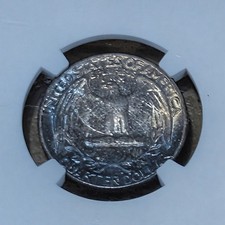 1957 Washington Quarter NGC MS 67 Blue Toning Speckled Patina Gem BU Album Toned