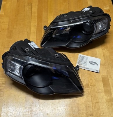 Hella 1EL247014-831 VW Passat B6 Black Upgrade Headlight Set Pair 2005-2010