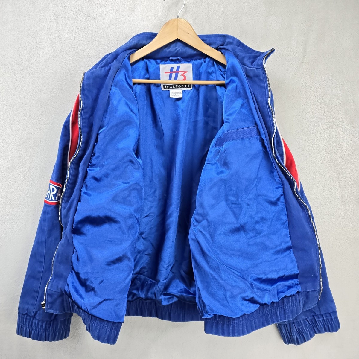 VTG NHRA Winston Drag Racing Jacket Mens Large Blue H3 Sportgear