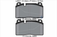 BremsbeläGe Audi Q5 (8RB) 2.0 Tfsi Quattro Baujahr 05/13-05/17 Kw 162 Ps 220 - P