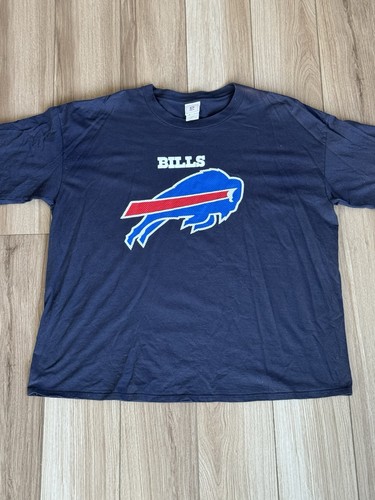 Vintage Y2K Buffalo Bills NFL Crew Neck T-Shirt Men's Navy Blue Mesh Logo 3XL