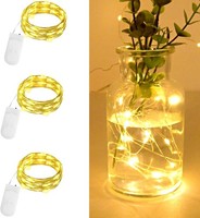 3X Gcstnn Mikro Led Lichterkette 2M 20LED – Warmweiß Batterie Silberdraht