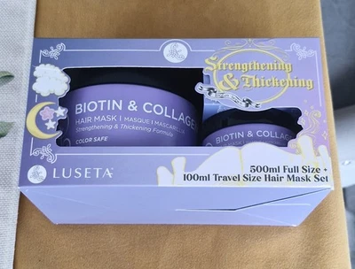 LUSETA Biotin & Collagen Hair Mask Strengthening & Thickening 500ml & 100ml