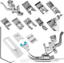 14Pcs Presser Feet Set Low Shank Adapter Universal Presser Foot Holder for Broth