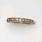 Estate Sterling Silver 925 Dimond Gemstone Anniversary Band Size 7