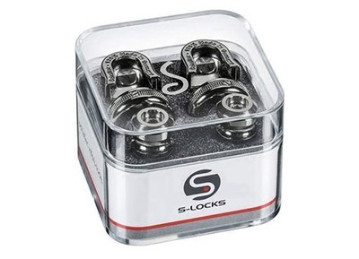 Schaller S-Locks Guitar Strap Locks Black Chrome 14010401