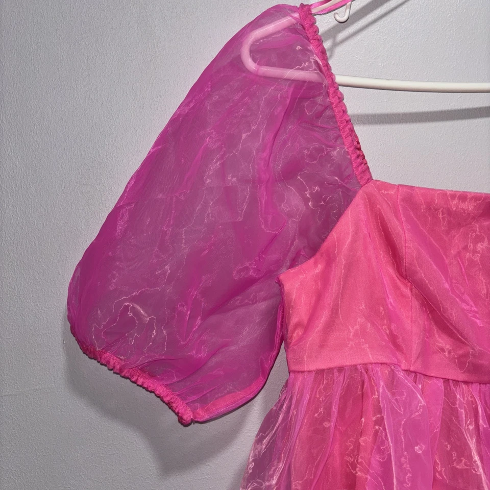 Judith March Pink Babydoll Mini Dress Womens Size M - Image 2 of 4