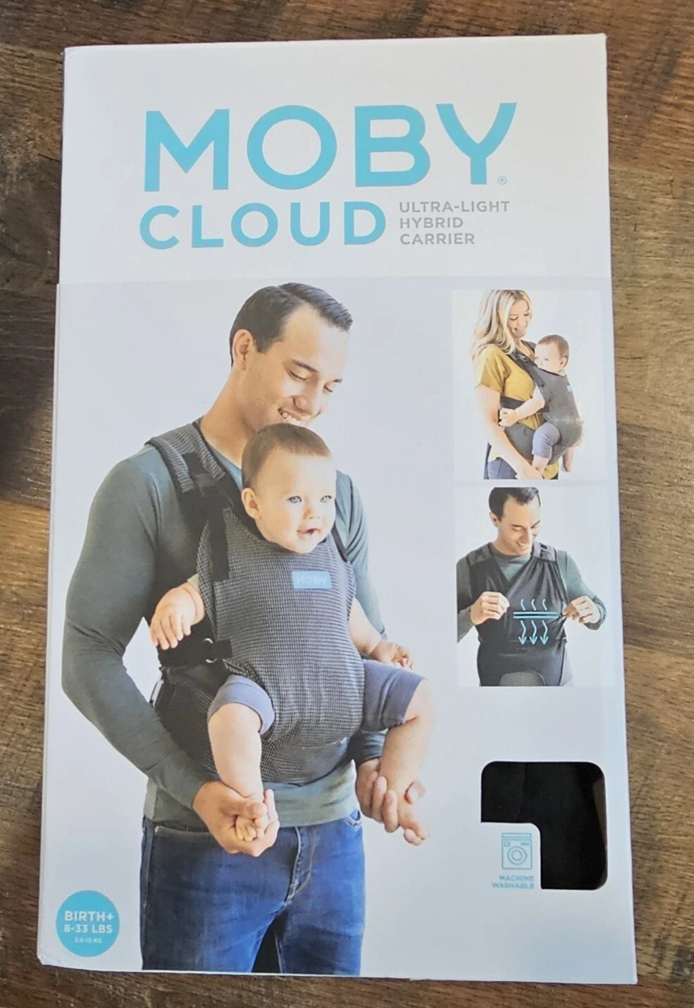Moby Cloud Ultra Light Hybrid Baby Carrier Sling Black And Gray Birth To 33lbs
Opens in a new window