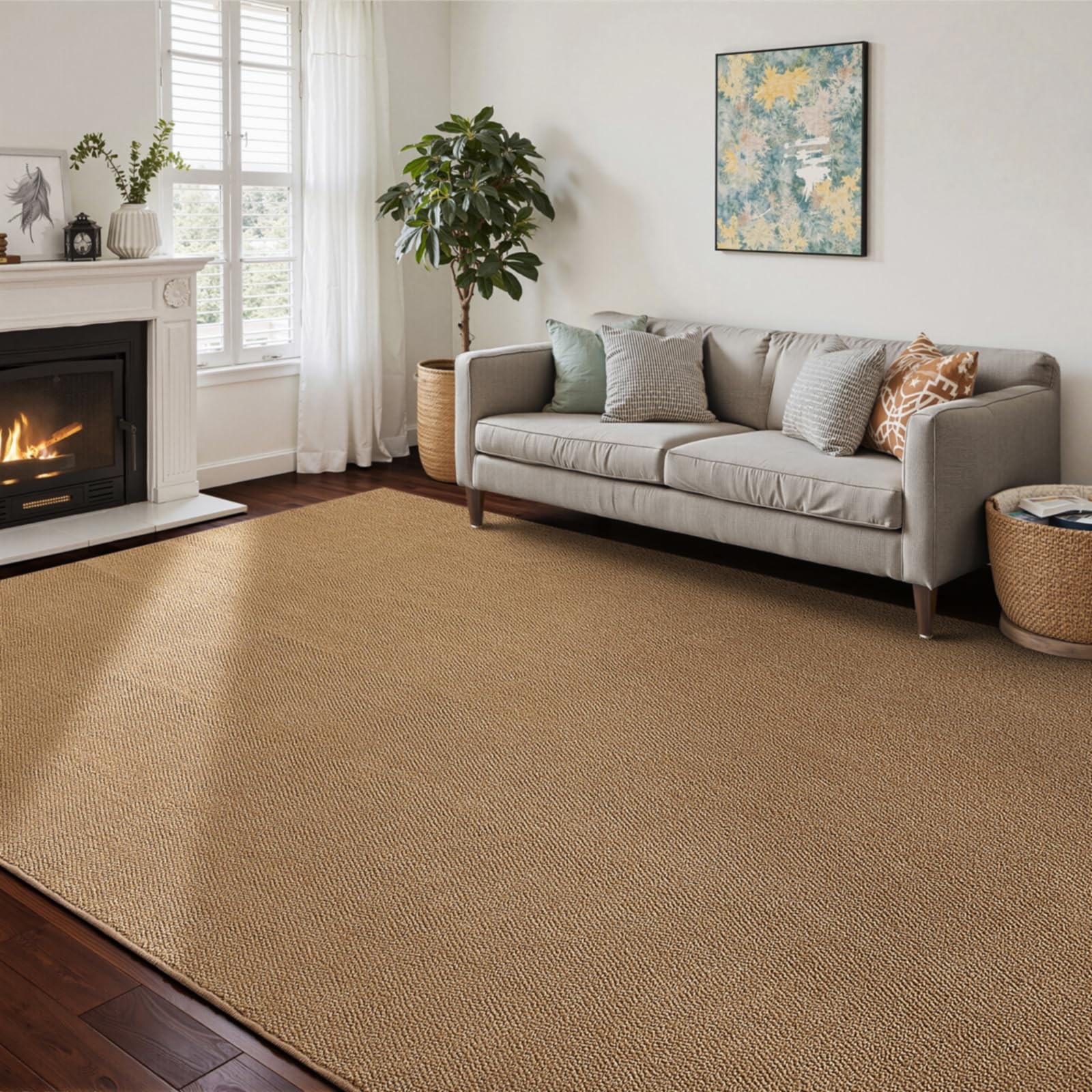 Boho Rugs for Entryway 3x5 Feet Brown Washable Area Rug Non Slip Entry Rug In...