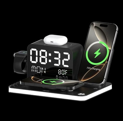 Acer Wireless Charger 7-in-1 with Clock, Temp Display & LED Light