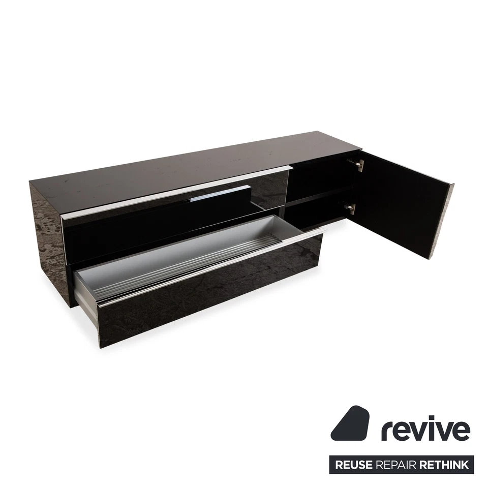 Piure Nex Meuble D'Entrée En Bois Noir - Photo 3/4