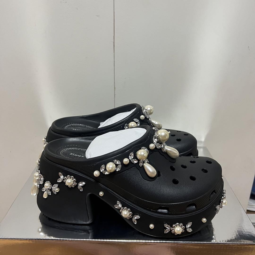 新品SIMONE ROCHA X CROCS Siren Spiked 25cm Simone Rocha x Crocs Siren Spiked 25cm Pearl Bias Motif New
