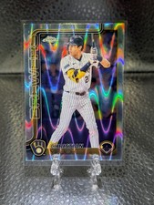 2025 Topps Chrome Christian Yelich Ray Wave Refractor Parallel Milwaukee Brewers