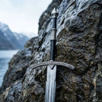 Custom Handmade Witch King Angmar Sword 44'' Stainless Steel Sword W / Wall Mount