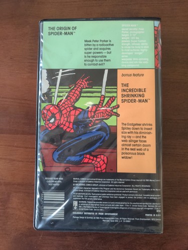 Rare Vintage The Amazing Spider-Man Origin (VHS, 1985) Marvel Comics - Picture 2 of 3