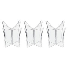 3Pcs 2.3" Acrylic Ball Display Stand Holder Baseball Tennis Ball Bracket Clear
