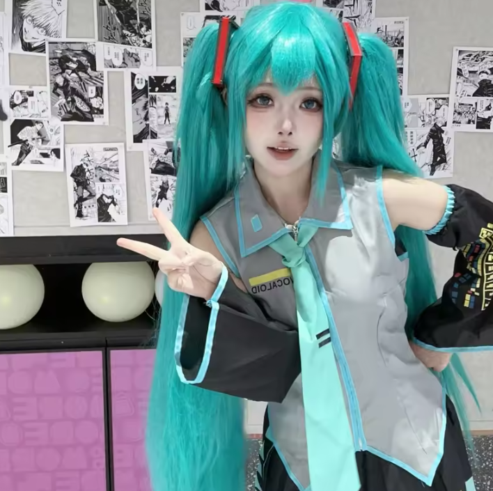 HATSUNE MIKU CHARACTER PERFORMANCE CLOTHES SUIT WIG HALLOWEEN