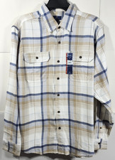 George Men's M Flannel Button Up Shirt Long Sleeve Plaid NEW