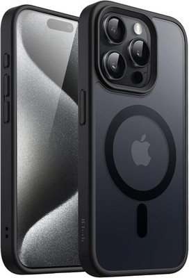 JETech Magnetisch Hülle für iPhone 15 Pro Max 6,7 Zoll (schwarz)