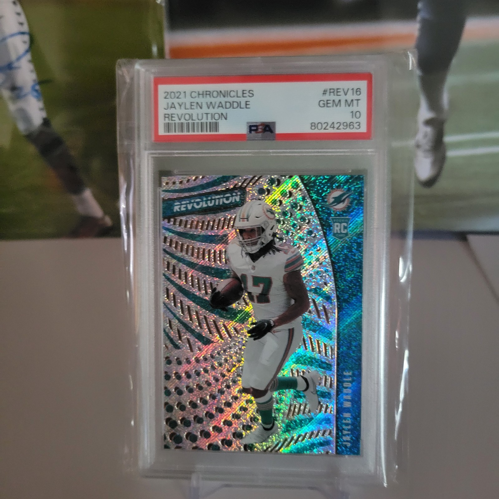 2021 CHRONICLES JAYLEN WADDLE REVOLUTION #REV16   RC   PSA 10
