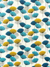 Sanderson Dandelion Clocks Teal Fabric 3.4M (RRP £79 per mete)