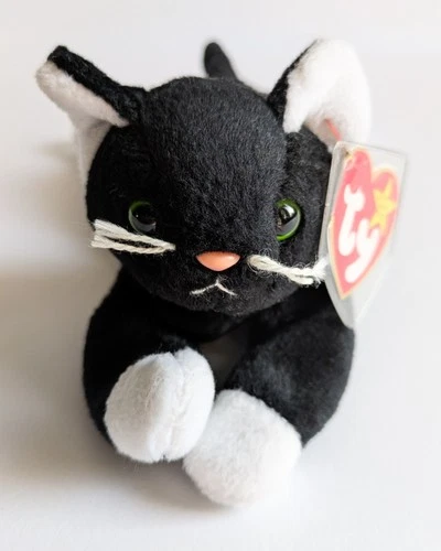 Ty Beanie Baby Original Zip the Black Cat 1993 Retired Vintage 7" Plush Toy
