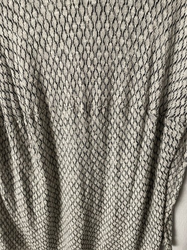 Akemi + Kin Turtleneck Sweater Womens M L Black White Geo Pattern Hi Low Hem - Picture 5 of 8