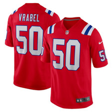 Men's 50 Mike Vrabel Red Retired Player Alternate Game Jersey