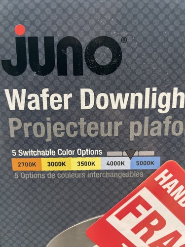 Juno Lighting 6" 6 in. Selectable Color Wafer Downlight w/ Brushed Nickel Finish - Picture 4 of 8