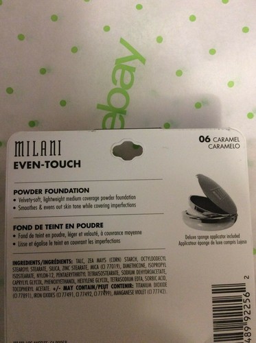 Milani Even-Touch Even Touch Powder Foundation CARAMEL #06 NEW.MADE IN USA. - Picture 5 of 5