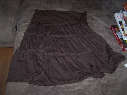 Brown Skirt by Aqua Blues Size 2X in excellent Condition - Picture 2 of 3