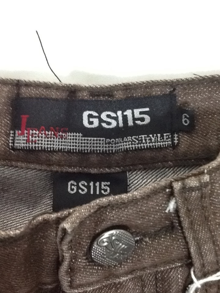 St886 GS115 Jeans Girls Brown Jeans Size 6 eBay