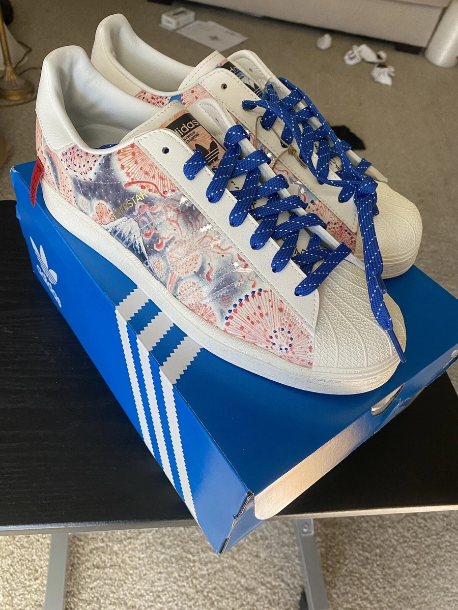 Size 10 adidas Superstar x Atmos Multicolor White 2021 Mt. Fuji GX7791