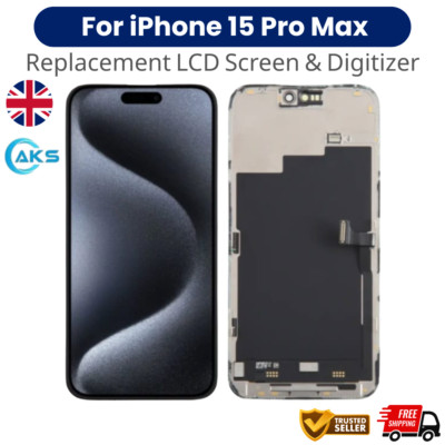 Für iPhone 15 Pro Max LCD Full HD Bildschirm Ersatz Digitizer Panel 3D Touch UK