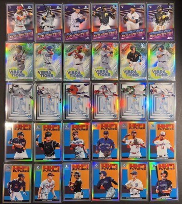 2022 Bowman Hi-Fi Futures Vibrations 3D RC Inserts 30 Card Lot No Duplicates!