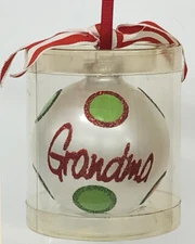 Ganz 3" Grandma Christmas Glass Christmas Ornament NIB